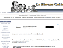Tablet Screenshot of la-phrase-culte.fr